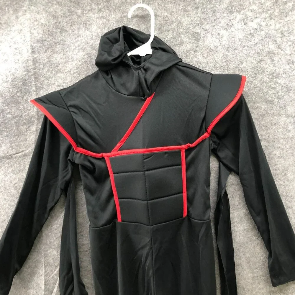 Spirit Halloween Boys M 8-10 Stealth Ninja Costume Black Full‎ Outfit Mask Belt - Picture 7 of 12